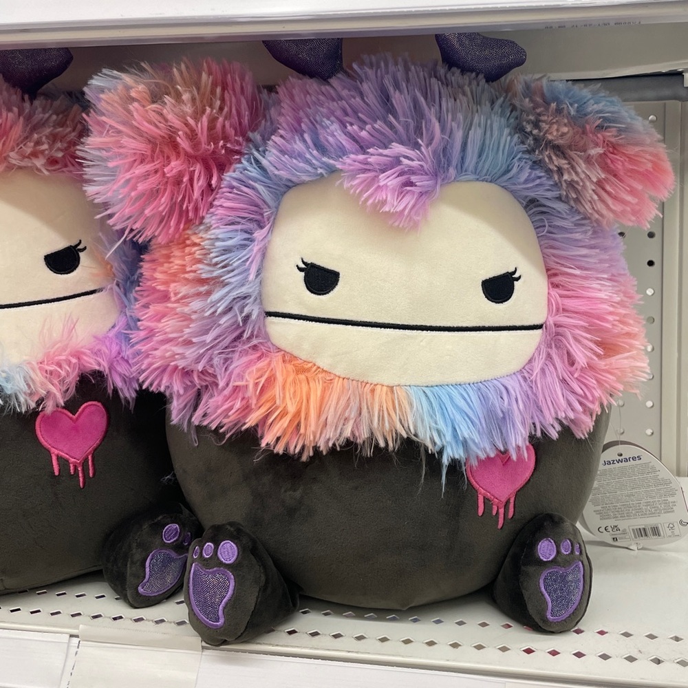 Squishmallows 12” Frumpy Girly Goth Black Bigfoot - Picture 8 of 8